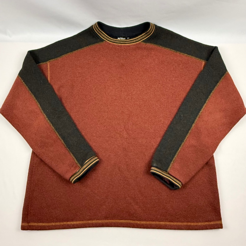 Kuhl Alfpaca Fleece Pullover Mens XXL Rust Charcoal Colorblock Crew Neck Canada